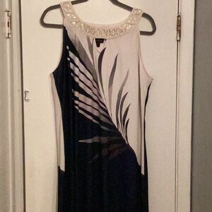 JM Collection Black and Cream Dress